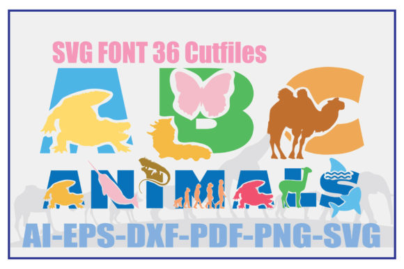 ABC Animals Font 38 Bundle Files