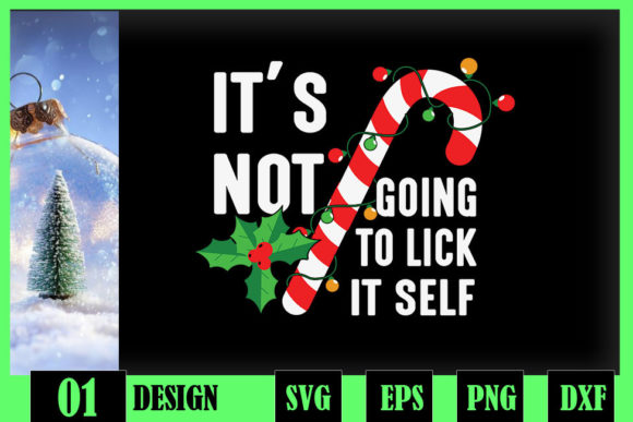 Candy Cane Funny Christmas Lick Itself