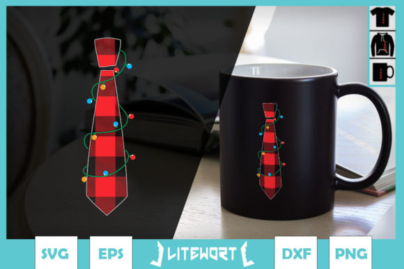Christmas Dad Buffalo Plaid Check Tie