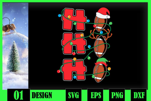 Christmas Lights Ho-Ho-Ho Football