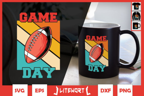 Football Player Vintage Game Day