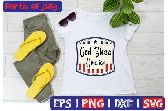 God Bless America Typography