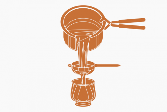 Monochrome Pouring Filtering Masala Chai